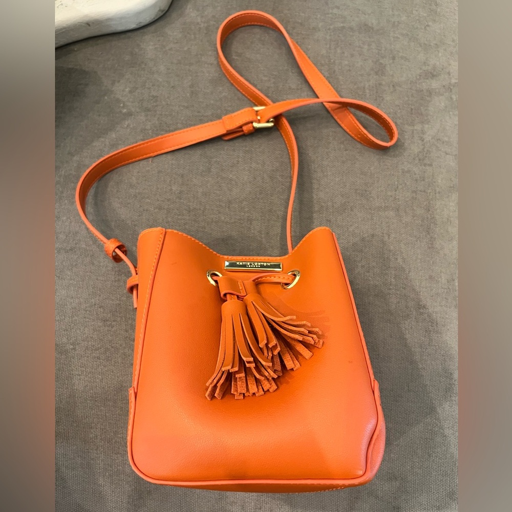 Katie Loxton Orange Crossbody Bag with Tassel